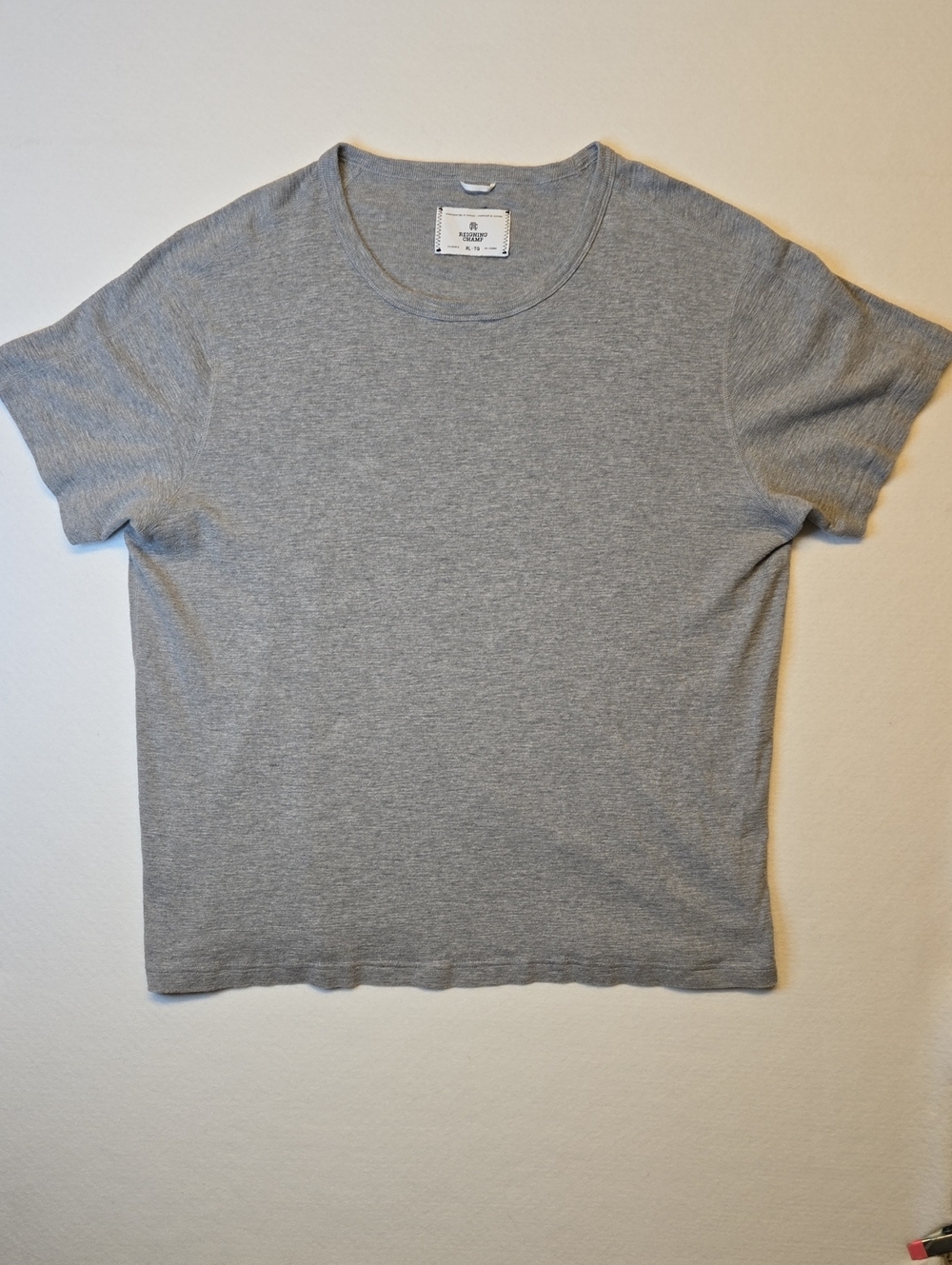Reigning Champ Heather Gray Stretch Cotton Crew Neck T-Shirt